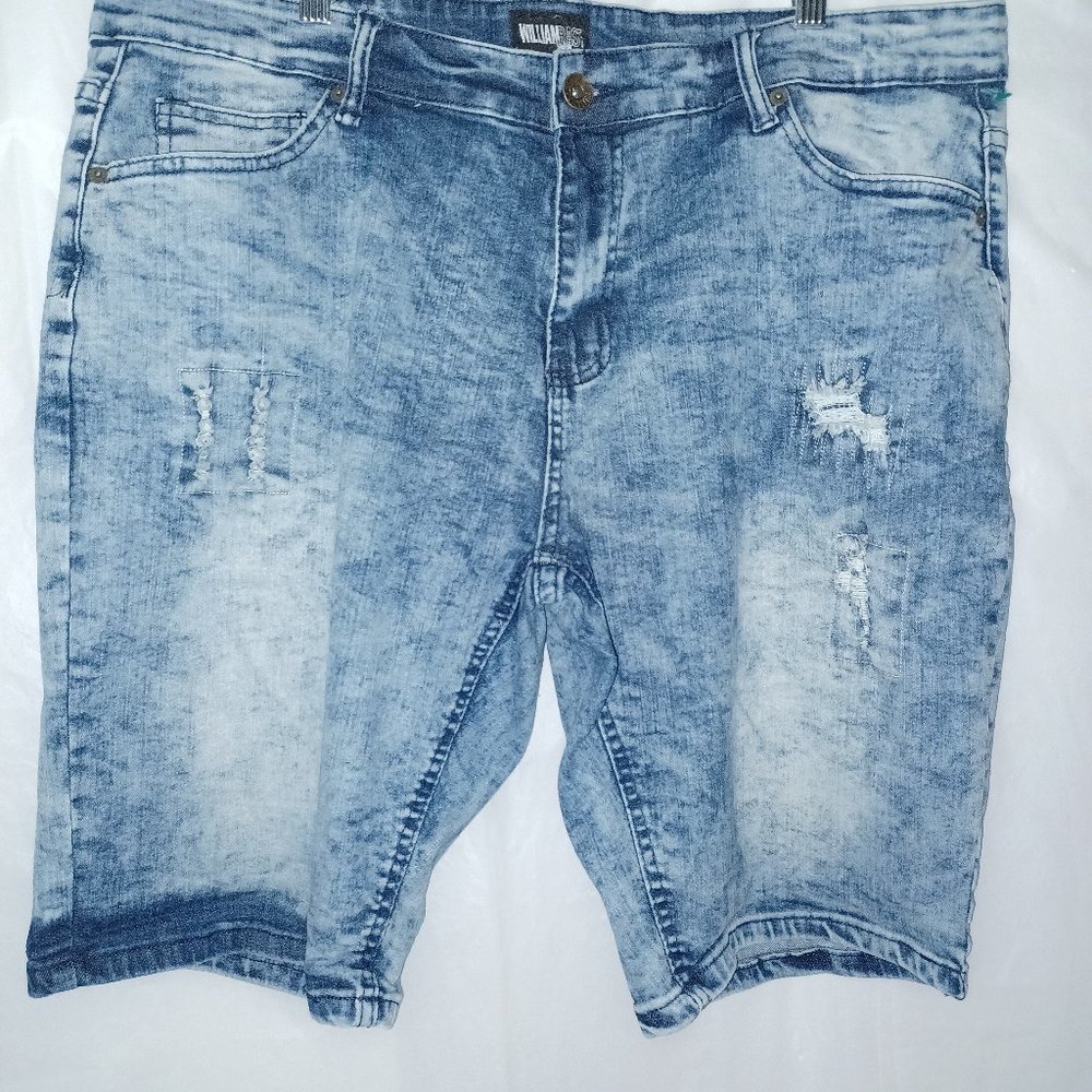 WILLIAM RAST MEN'S STONE WASH BLUE JEANS SHORTS